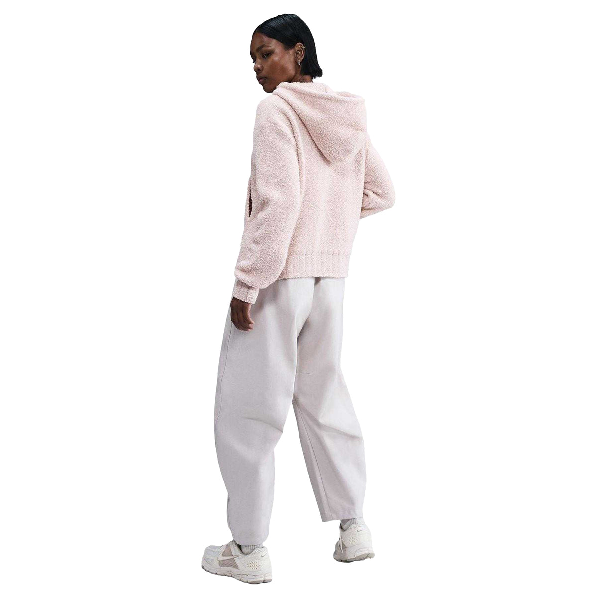 Pink - Back - Nike Womens-Ladies Phoenix Bouclé Hoodie