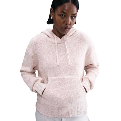 Pink - Side - Nike Womens-Ladies Phoenix Bouclé Hoodie