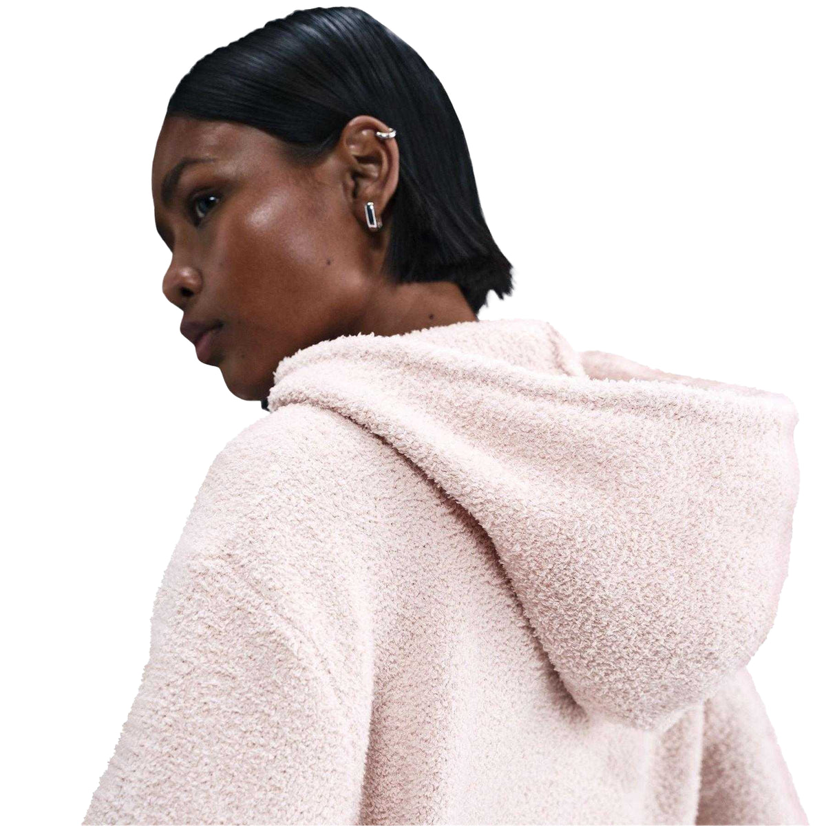 Pink - Lifestyle - Nike Womens-Ladies Phoenix Bouclé Hoodie