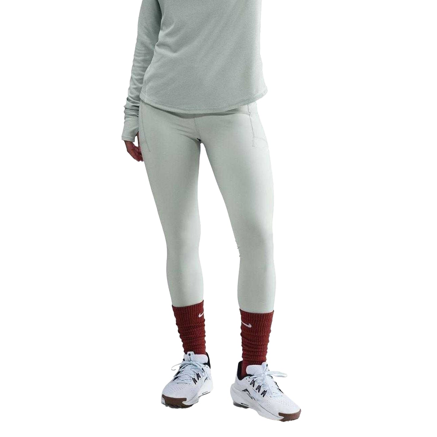Light Silver - Front - Nike Womens-Ladies Trail Shaped Leggings