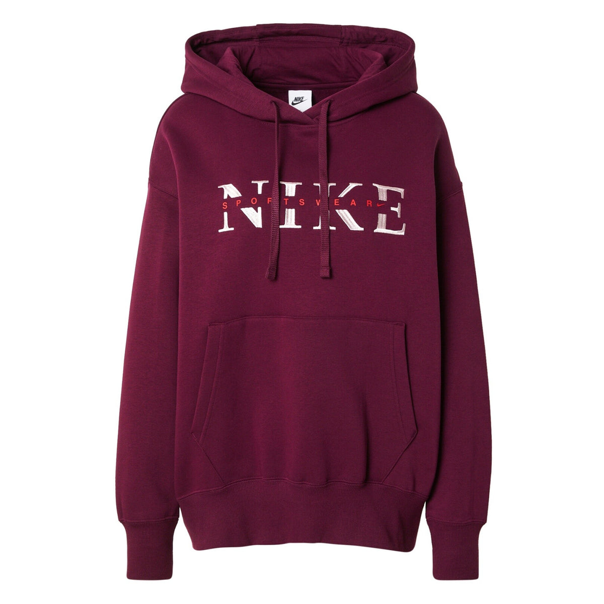 Bordeaux - Front - Nike Womens-Ladies Phoenix Fleece Pullover Hoodie