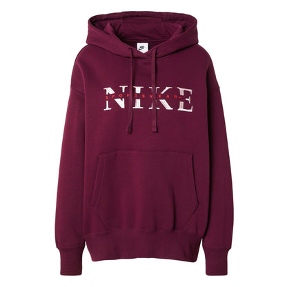 Bordeaux - Front - Nike Womens-Ladies Phoenix Fleece Pullover Hoodie