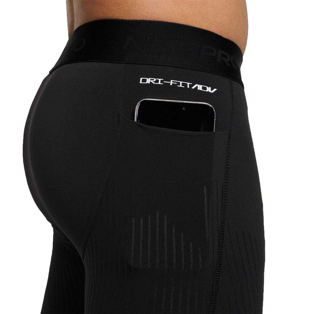Black-White - Pack Shot - Nike Mens Recovery Vertical Stripe Tights
