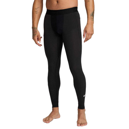 Black-White - Front - Nike Mens Recovery Vertical Stripe Tights