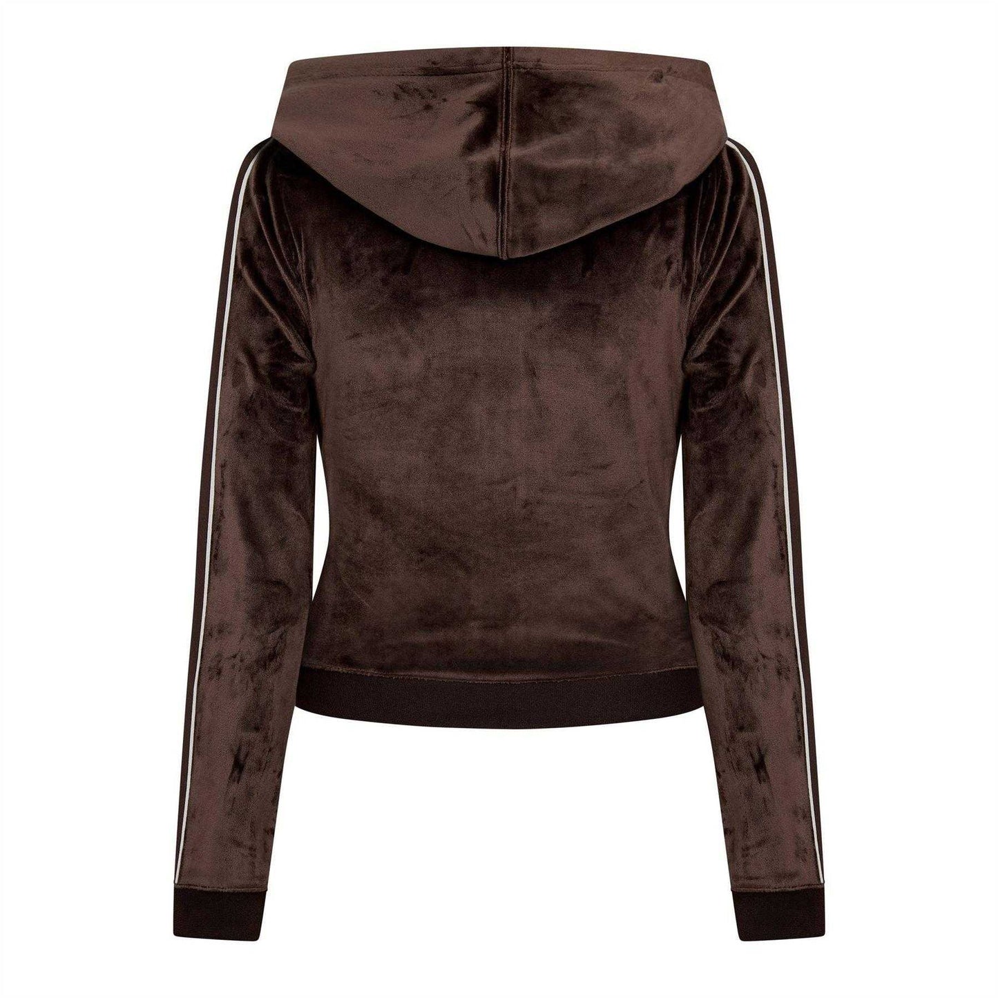 Brown - Back - Nike Womens-Ladies Swoosh Velour Full Zip Hoodie