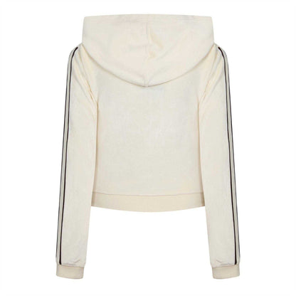 Coconut Milk - Back - Nike Womens-Ladies Swoosh Velour Full Zip Hoodie