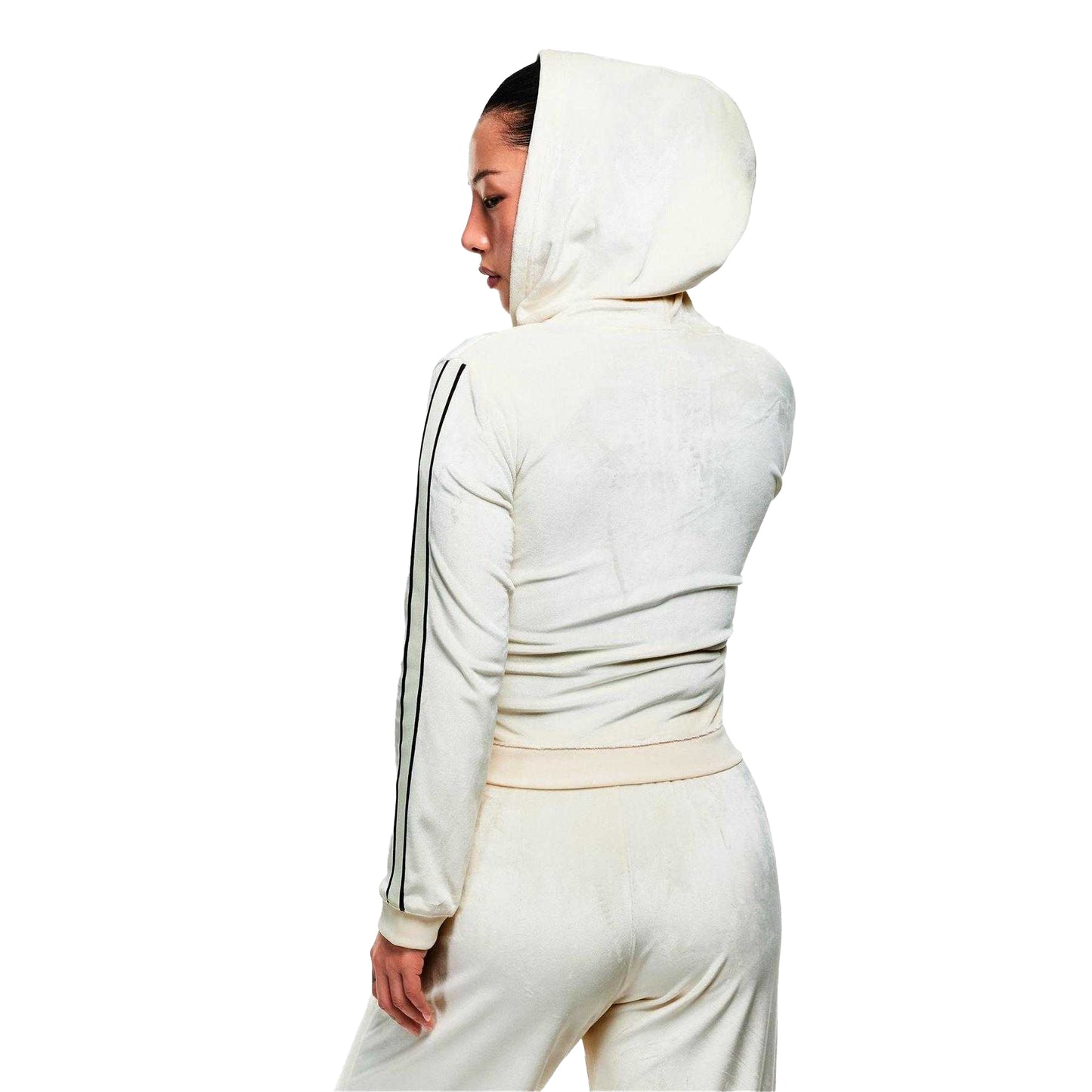Coconut Milk - Pack Shot - Nike Womens-Ladies Swoosh Velour Full Zip Hoodie