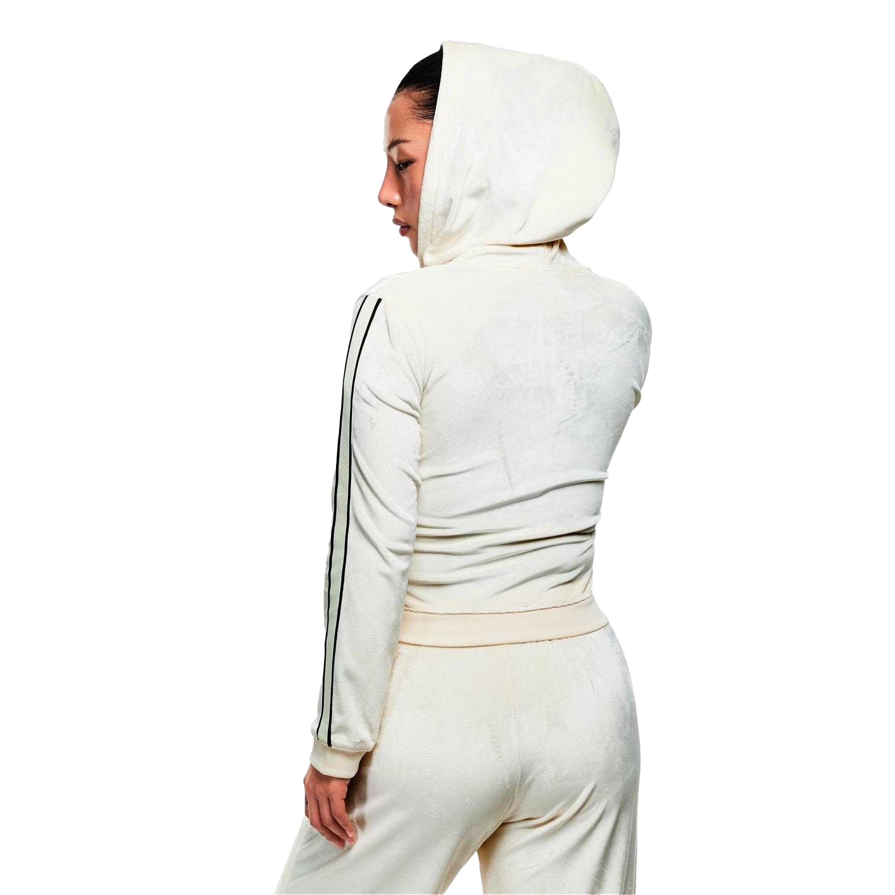 Coconut Milk - Pack Shot - Nike Womens-Ladies Swoosh Velour Full Zip Hoodie