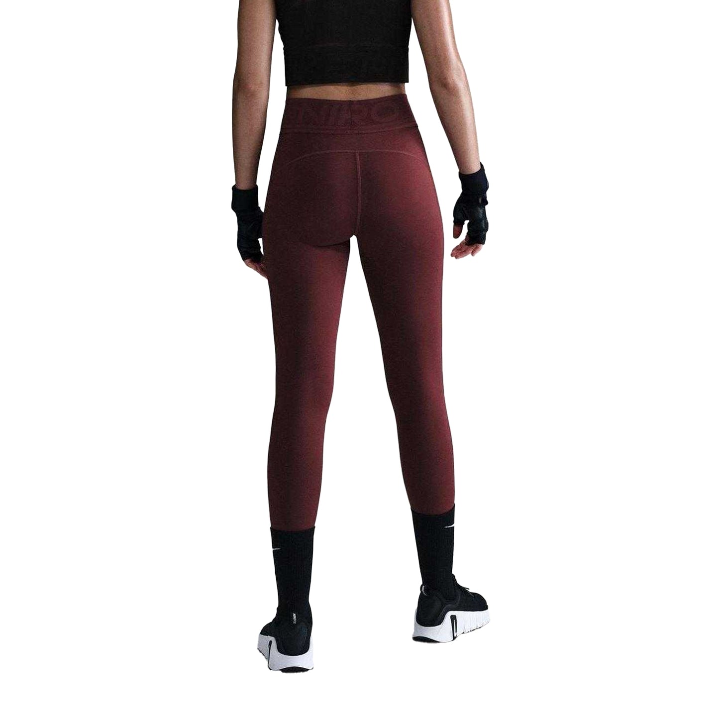 Team Red - Back - Nike Womens-Ladies Pro Sculpt Logo Leggings