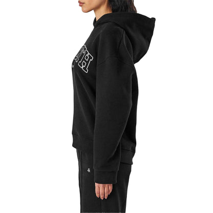 Black - Side - 4th & Reckless Womens-Ladies Cara Lettering Relaxed Fit Hoodie