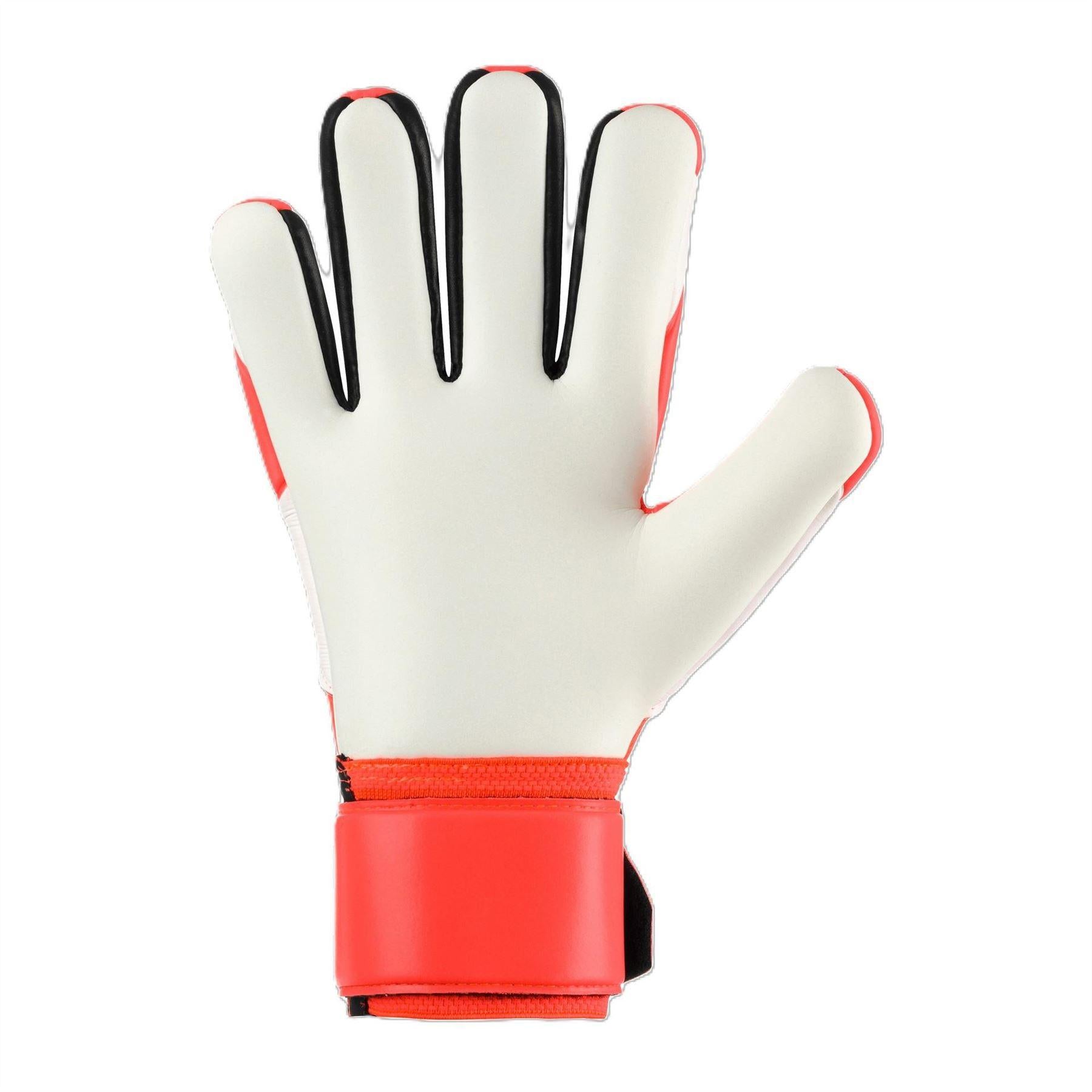 Fluorescent Red - Back - UHL Sport Unisex Adult Fangmaschine Half Negative Supersoft Goalkeeper Gloves