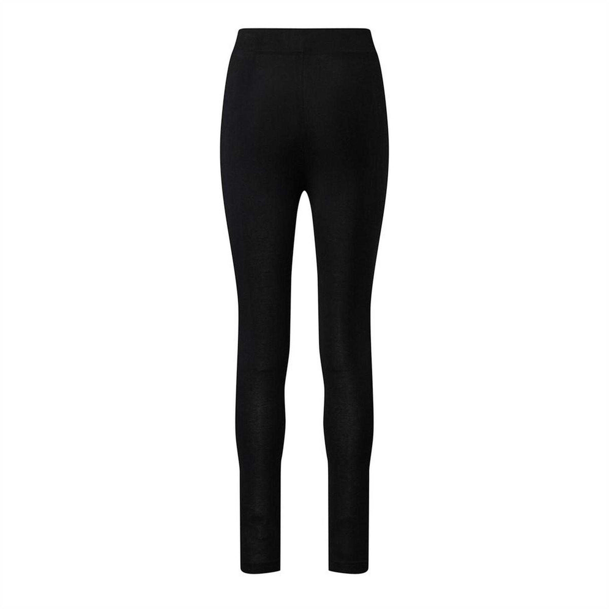 Black - Back - Gym King Womens-Ladies Embroidered Logo Leggings