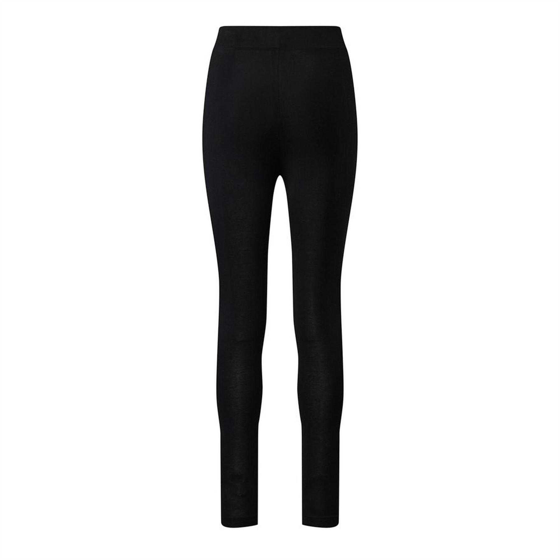Black - Back - Gym King Womens-Ladies Embroidered Logo Leggings