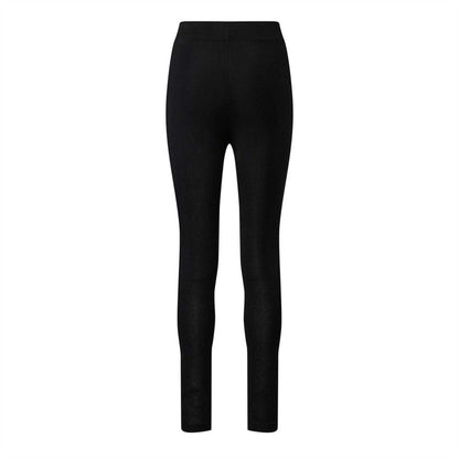 Black - Back - Gym King Womens-Ladies Embroidered Logo Leggings