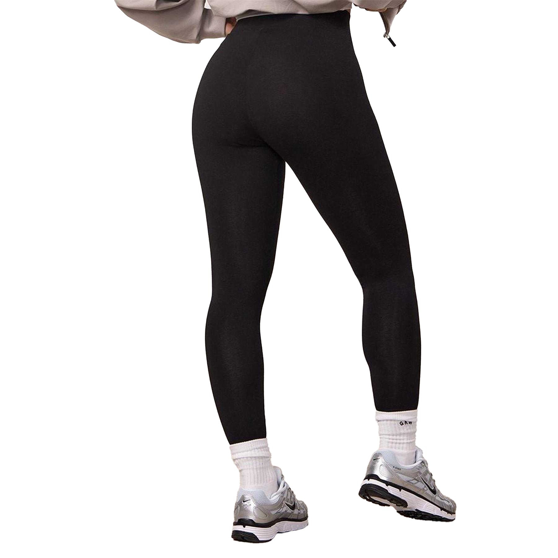 Black - Pack Shot - Gym King Womens-Ladies Embroidered Logo Leggings