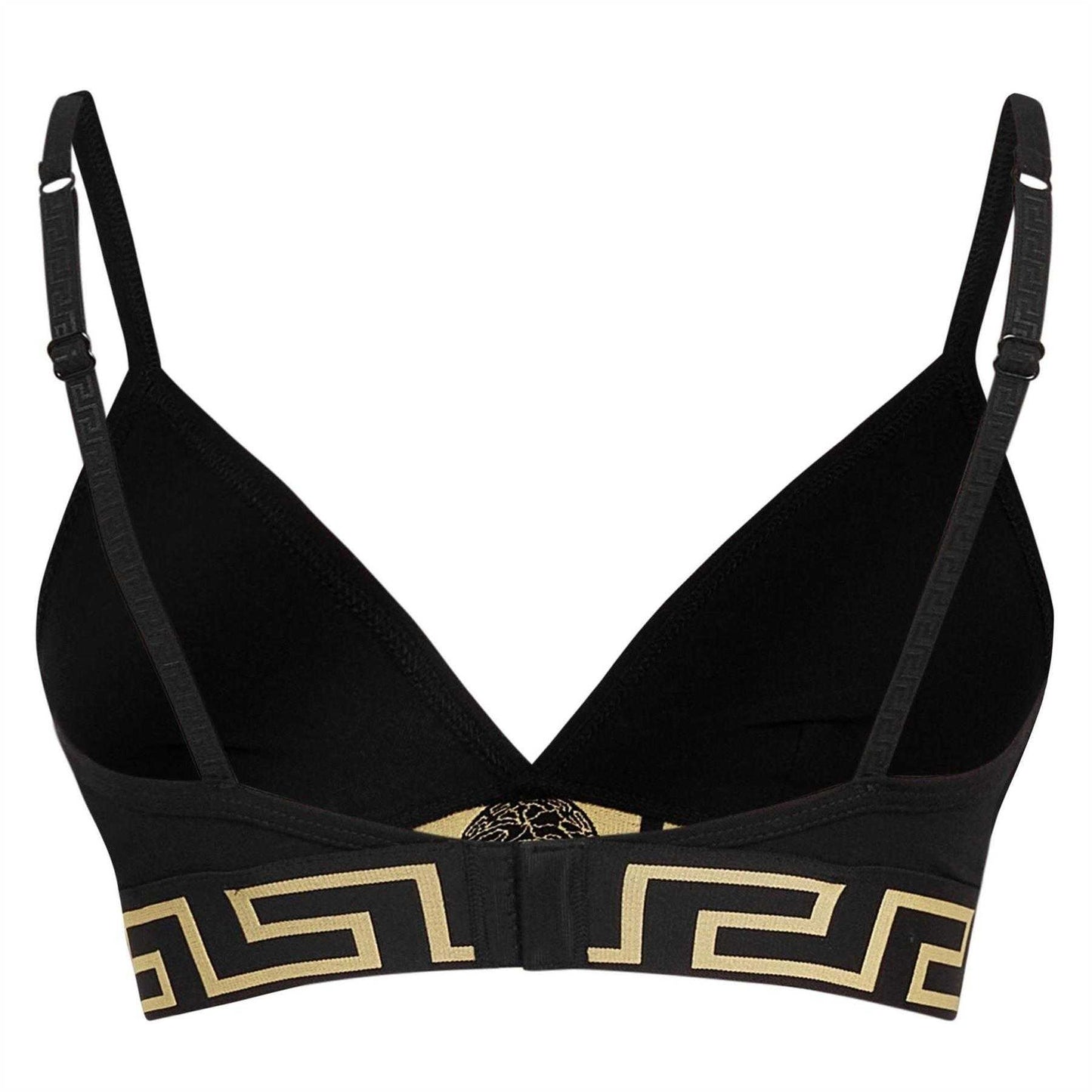 Black - Back - Versace Womens-Ladies Greca Icon Bralette
