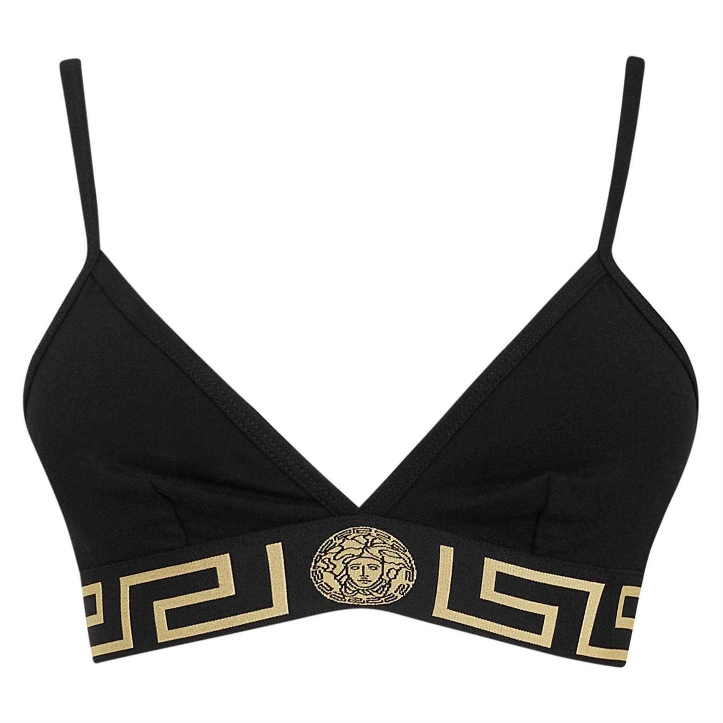 Black - Front - Versace Womens-Ladies Greca Icon Bralette