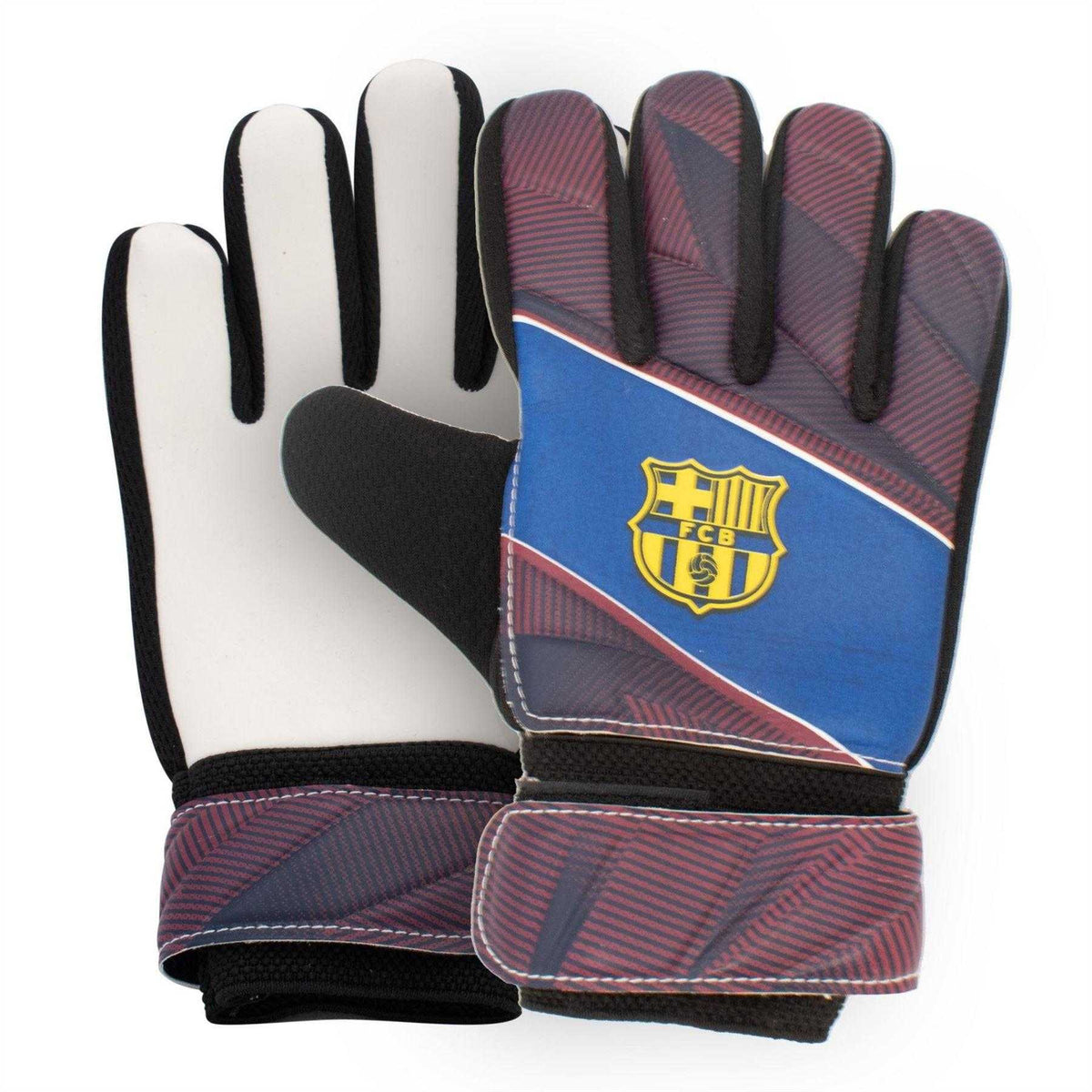 Blue-Garnet Red - Side - Team Childrens-Kids FC Barcelona Goalkeeper Gloves