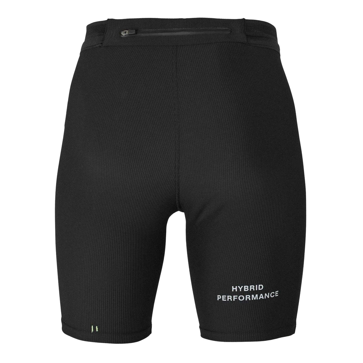 Black - Back - Hybrid Performance Mens Half Length Legging Shorts