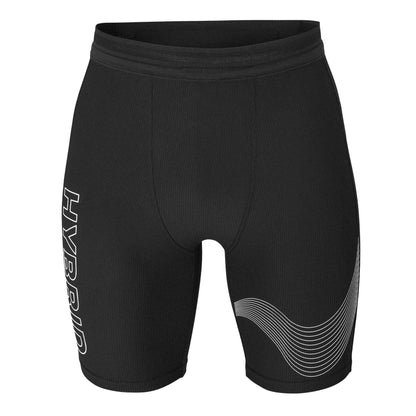 Black - Front - Hybrid Performance Mens Half Length Legging Shorts