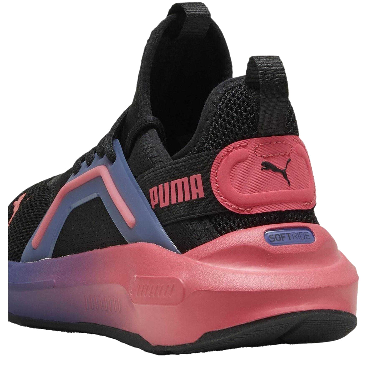 Black-Pink - Pack Shot - Puma Childrens-Kids Softride Enzo 5 Shoes