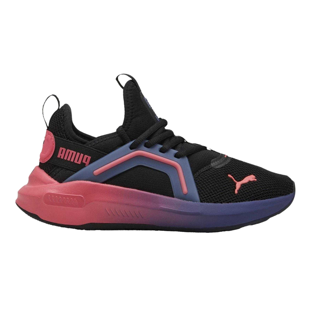 Black-Pink - Front - Puma Childrens-Kids Softride Enzo 5 Shoes
