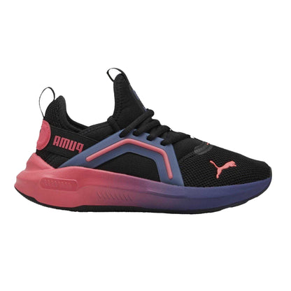 Black-Pink - Front - Puma Childrens-Kids Softride Enzo 5 Shoes