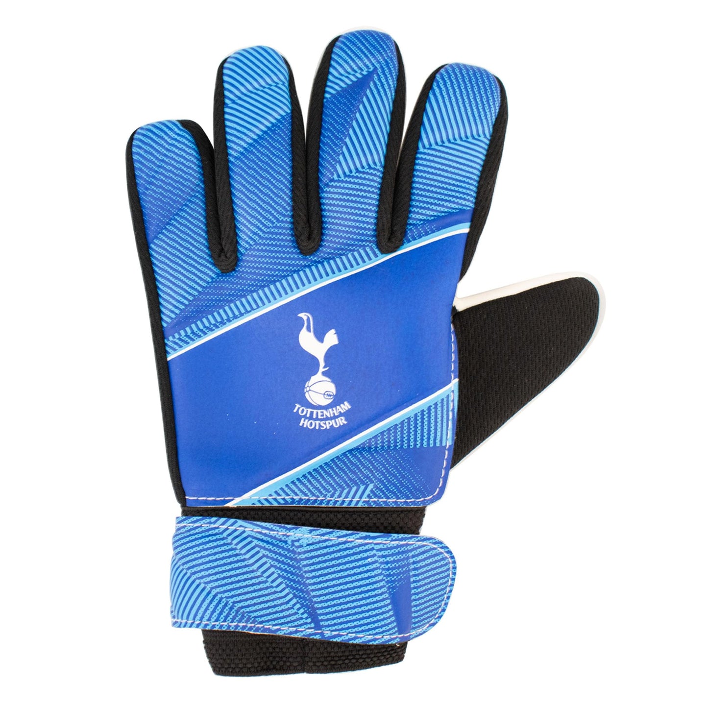 White-Blue - Front - Team Childrens-Kids Fuse Tottenham Hotspur FC Goalkeeper Gloves