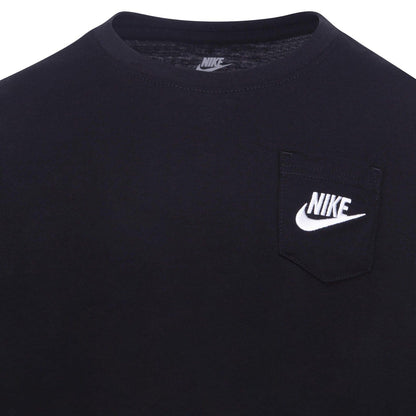 Black - Side - Nike Childrens-Kids Relaxed Fit Long-Sleeved Sweatshirt