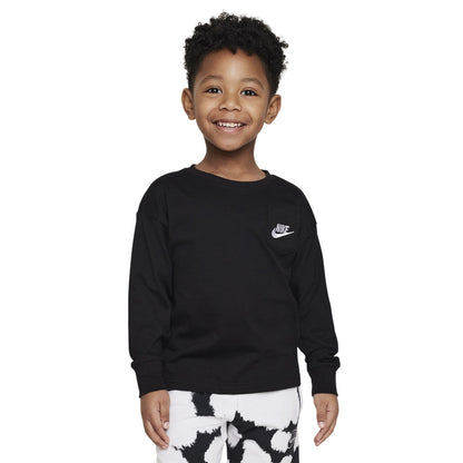 Black - Lifestyle - Nike Childrens-Kids Relaxed Fit Long-Sleeved Sweatshirt