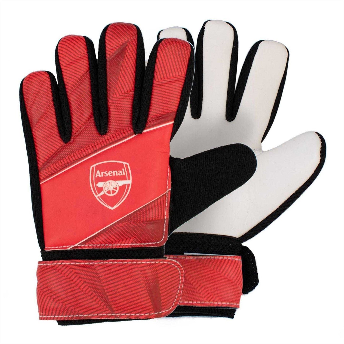 Red - Side - Team Childrens-Kids Fuse Arsenal FC Goalkeeper Gloves