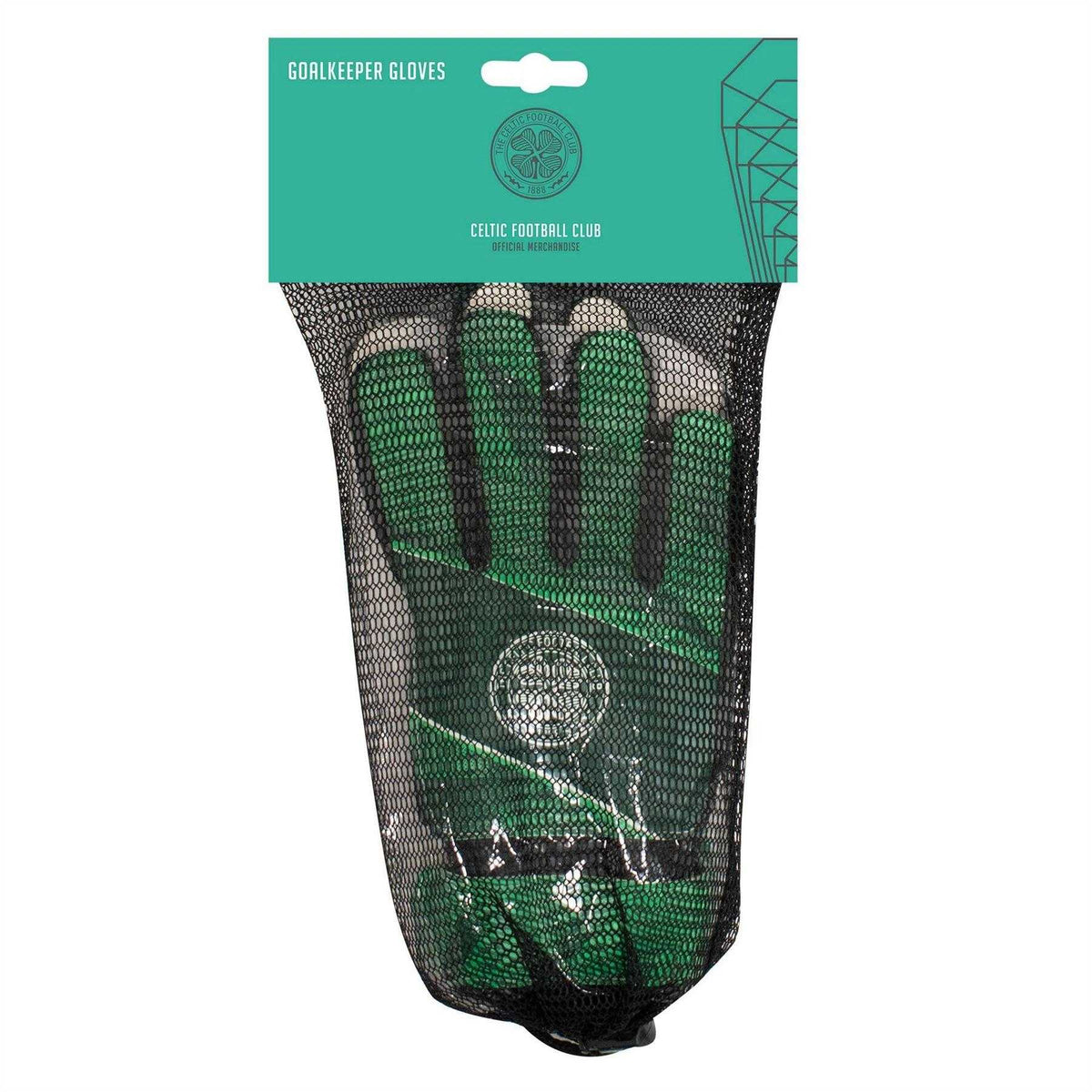 Green - Lifestyle - Team Childrens-Kids Fuse Celtic FC Goalkeeper Gloves