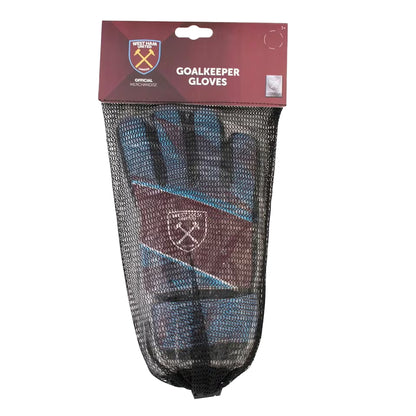 Claret-Dusky Blue - Side - Team Childrens-Kids Fuse West Ham United FC Goalkeeper Gloves