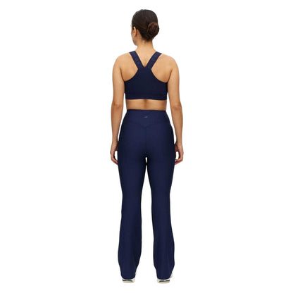 Indigo - Back - Rohnisch Womens-Ladies Performance Flared Gym Leggings