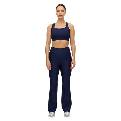 Indigo - Side - Rohnisch Womens-Ladies Performance Flared Gym Leggings