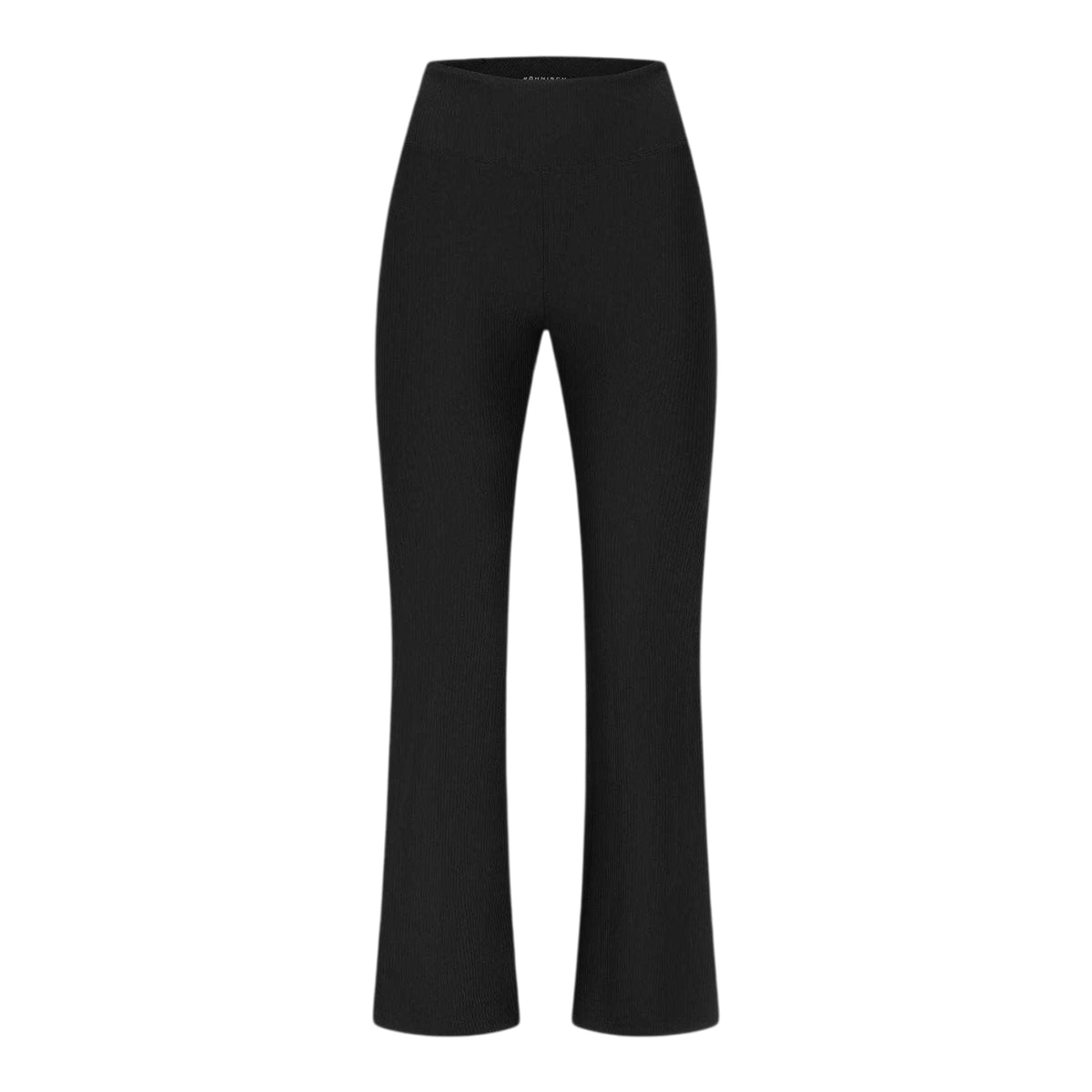 Black - Front - Rohnisch Womens-Ladies Performance Flared Gym Leggings