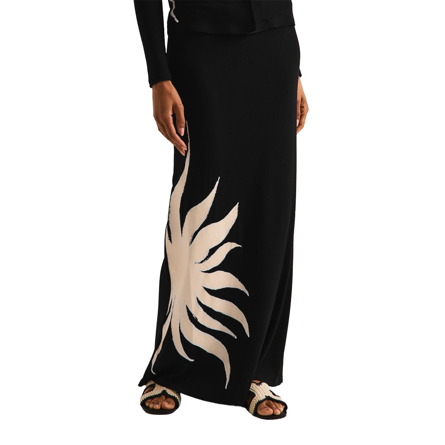 Black - Side - Never Fully Dressed Womens-Ladies Midi Skirt