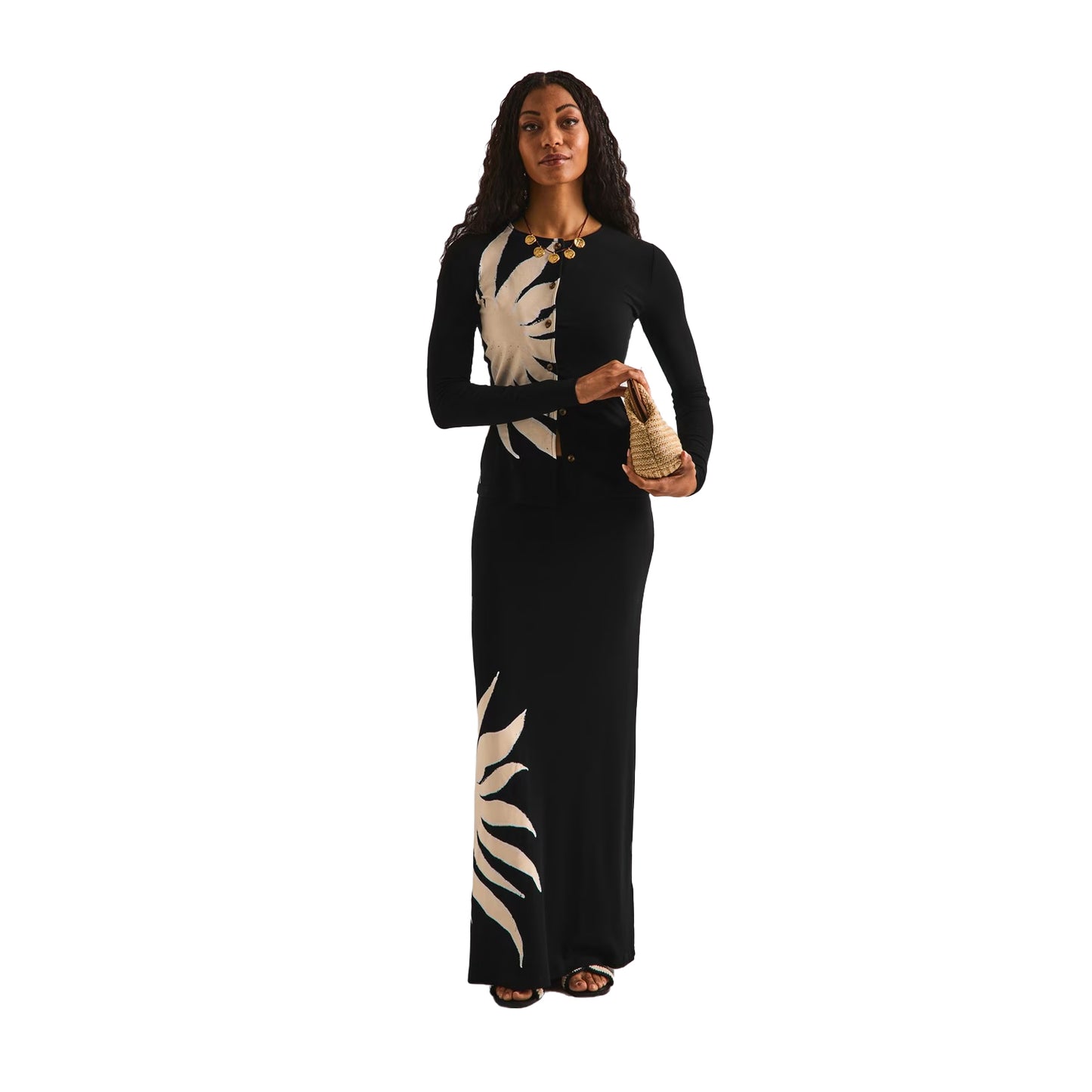 Black - Pack Shot - Never Fully Dressed Womens-Ladies Midi Skirt