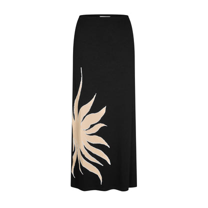 Black - Front - Never Fully Dressed Womens-Ladies Midi Skirt