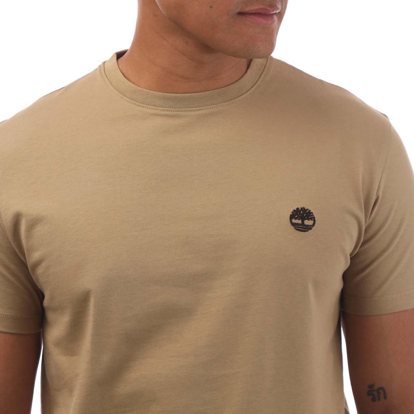 Brown - Side - Timberland Mens Oyster River Logo T-Shirt