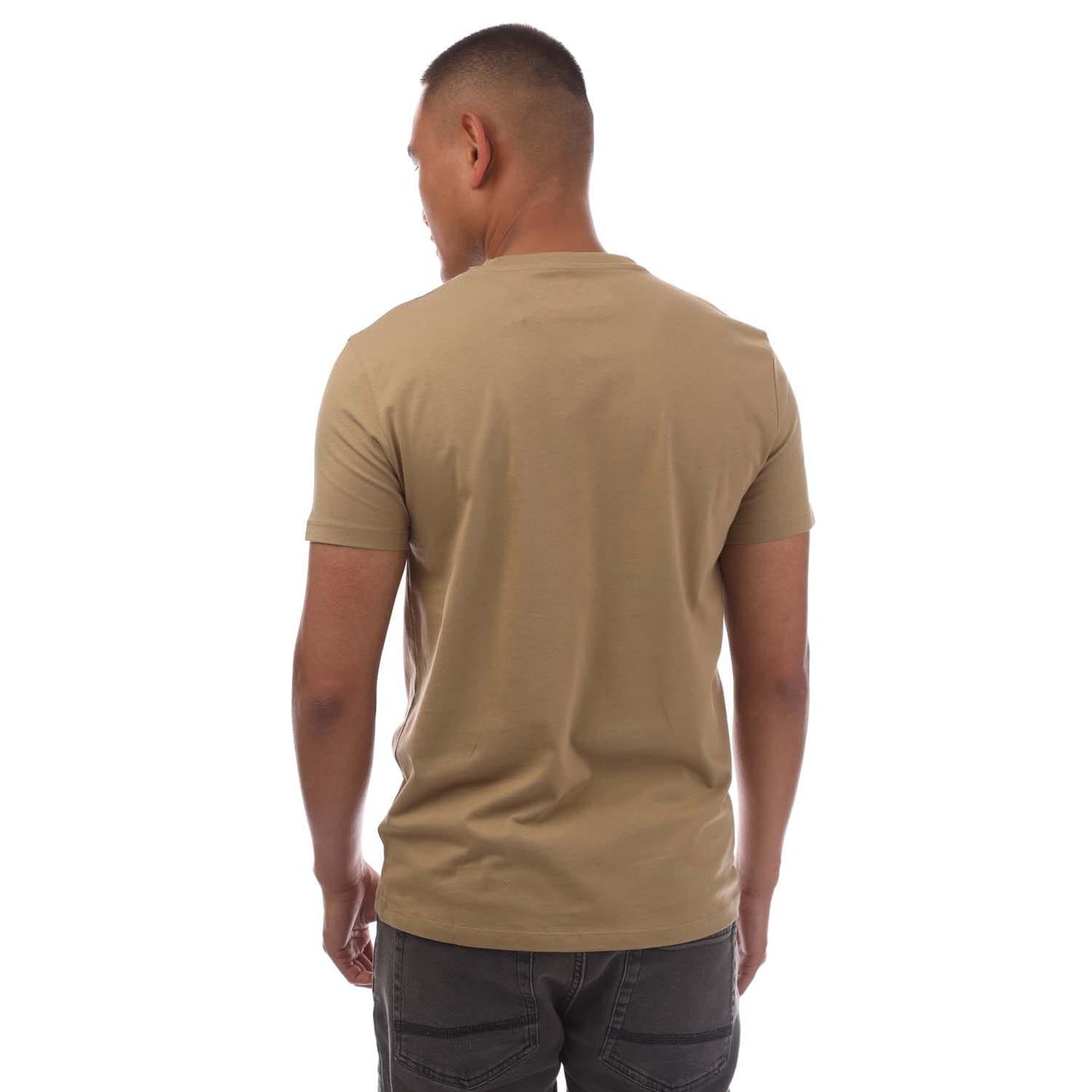Brown - Back - Timberland Mens Oyster River Logo T-Shirt
