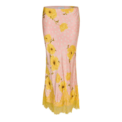 Pink - Front - Never Fully Dressed Womens-Ladies Maxi Skirt