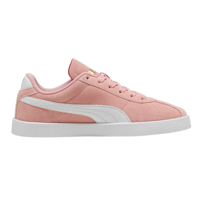 Pink-White - Front - Puma Childrens-Kids Club II Suede Trainers