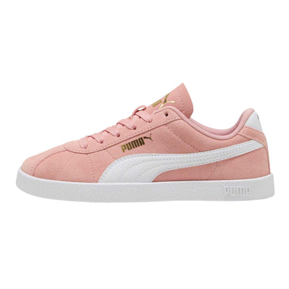 Pink-White - Back - Puma Childrens-Kids Club II Suede Trainers