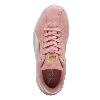 Pink-White - Side - Puma Childrens-Kids Club II Suede Trainers
