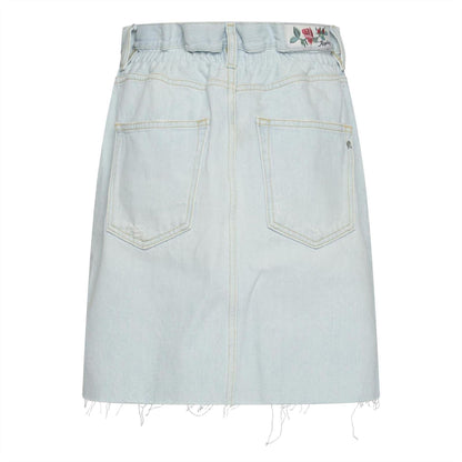 Blue - Back - Replay Womens-Ladies Mini Skirt