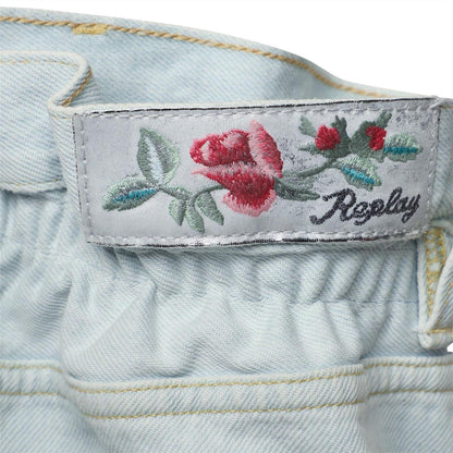 Blue - Lifestyle - Replay Womens-Ladies Mini Skirt