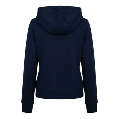 Dark Navy - Back - Tommy Jeans Womens-Ladies Logo Full Zip Hoodie