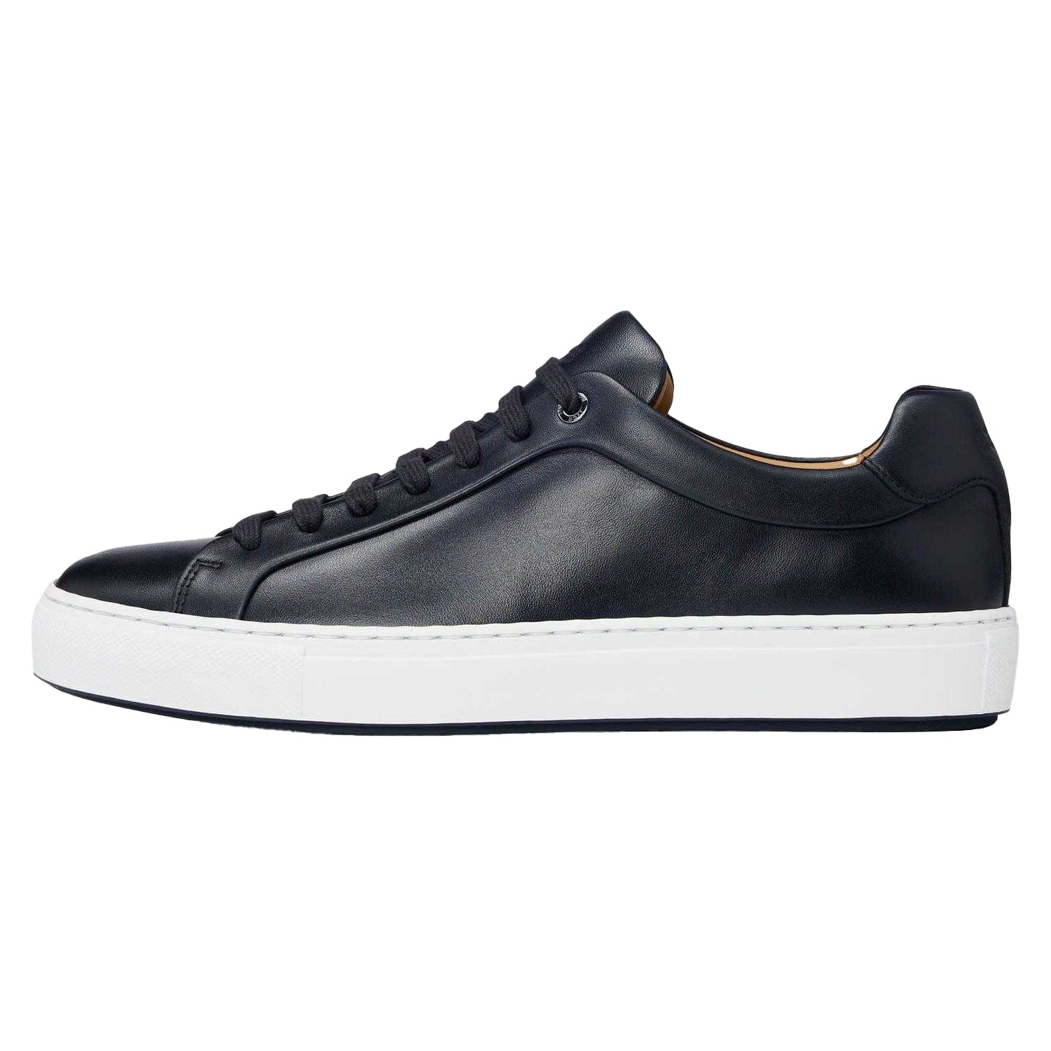 Dark Blue - Side - Boss Womens-Ladies Logo Leather Tennis Trainers