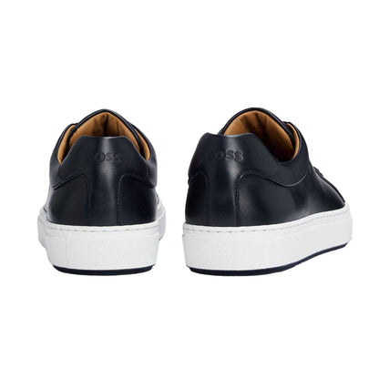 Dark Blue - Back - Boss Womens-Ladies Logo Leather Tennis Trainers